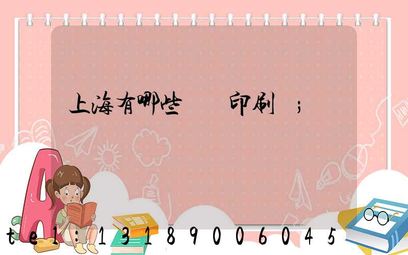 上海有哪些標簽印刷廠