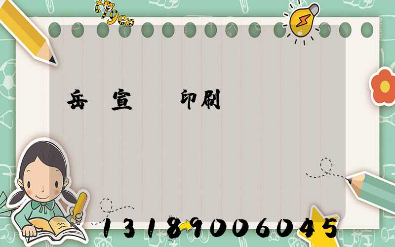 岳陽宣傳冊印刷設計