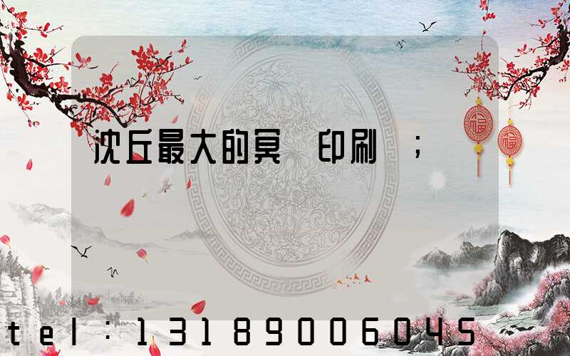沈丘最大的冥幣印刷廠