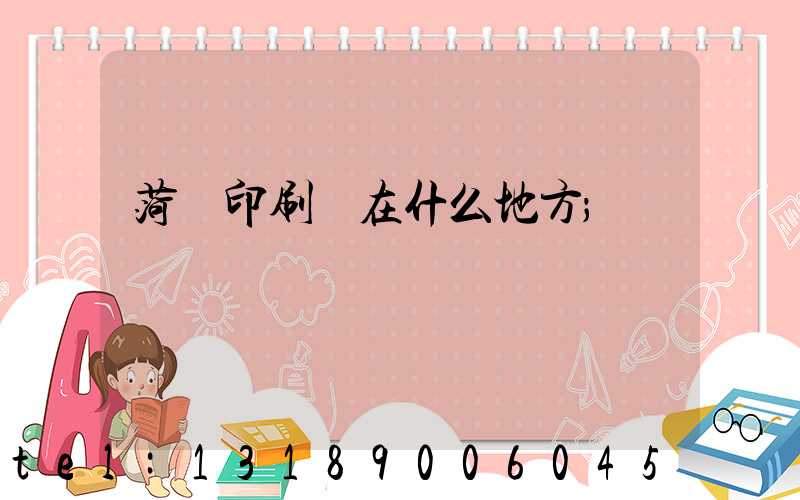 菏澤印刷廠在什么地方